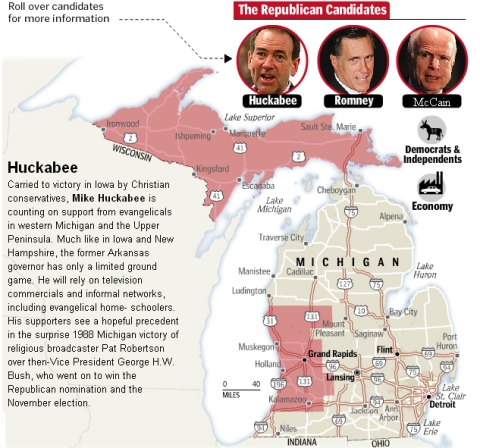 Washington Post Michigan Republican Map