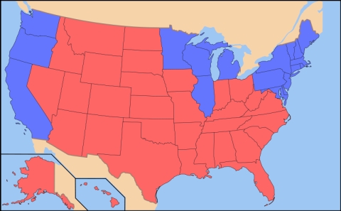 United States Map And Compass