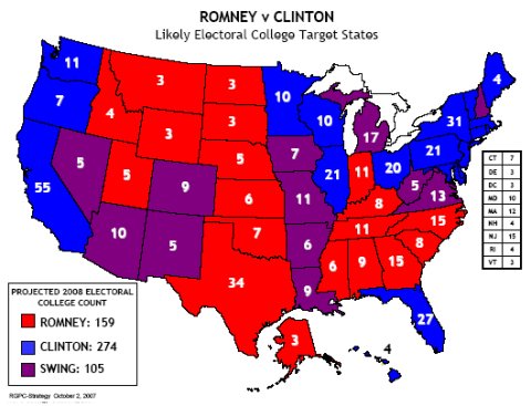 tags bayh clinton electoral map giuliani mccain obama politics romney