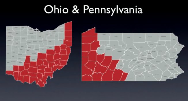 Appalachia in Ohio and Pennsylvania