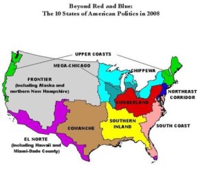 2008 Version of the Ten Regions of American Politics